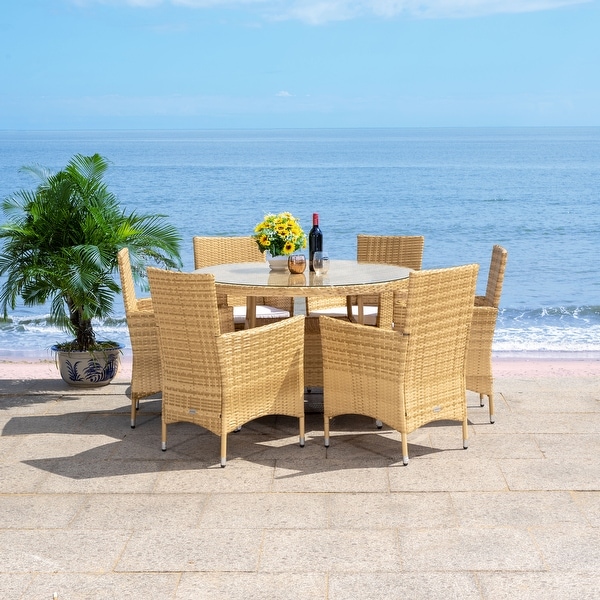 SAFAVIEH Outdoor Living Challe 7Piece Patio Dining Set