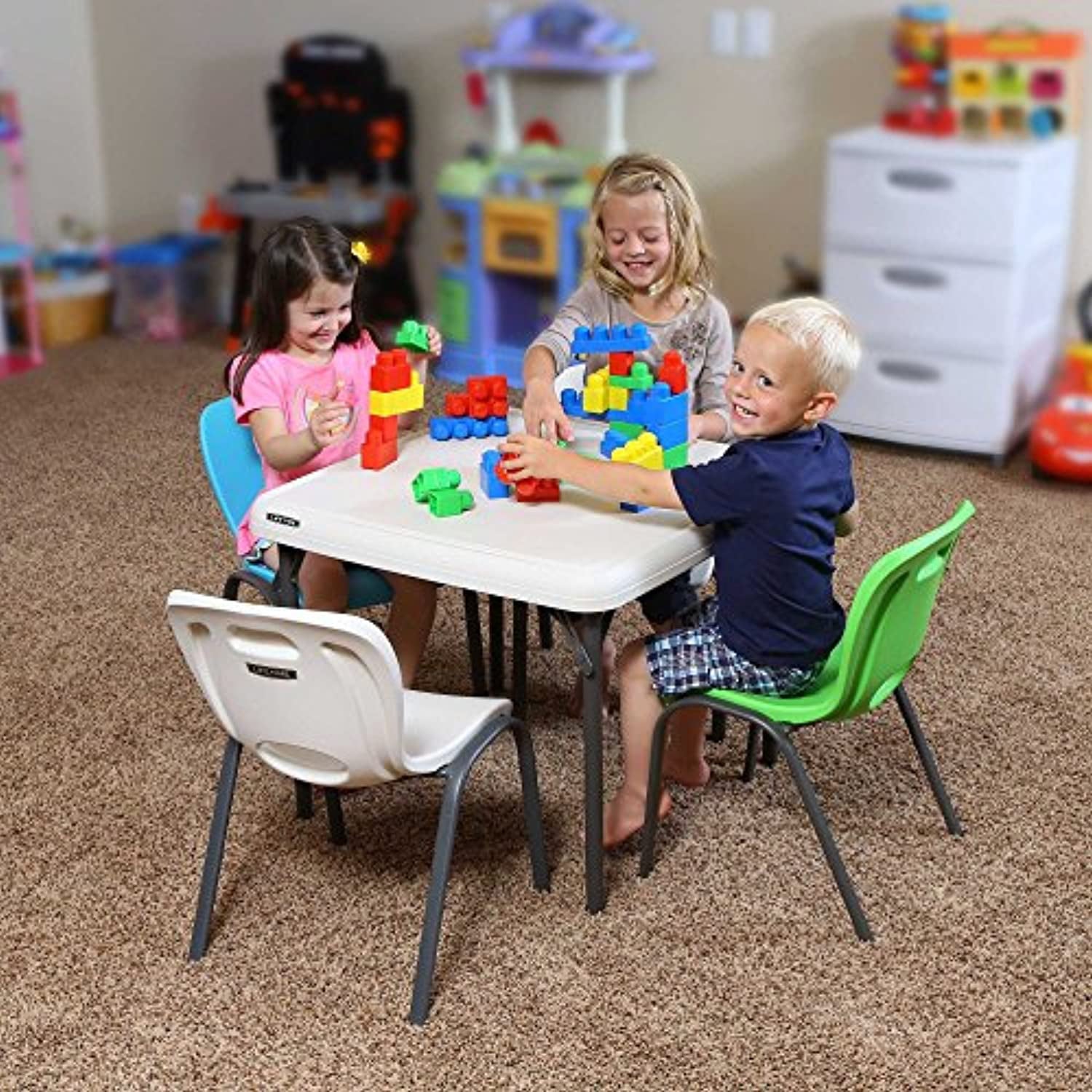 Lifetime Products Childrens Square Folding Table