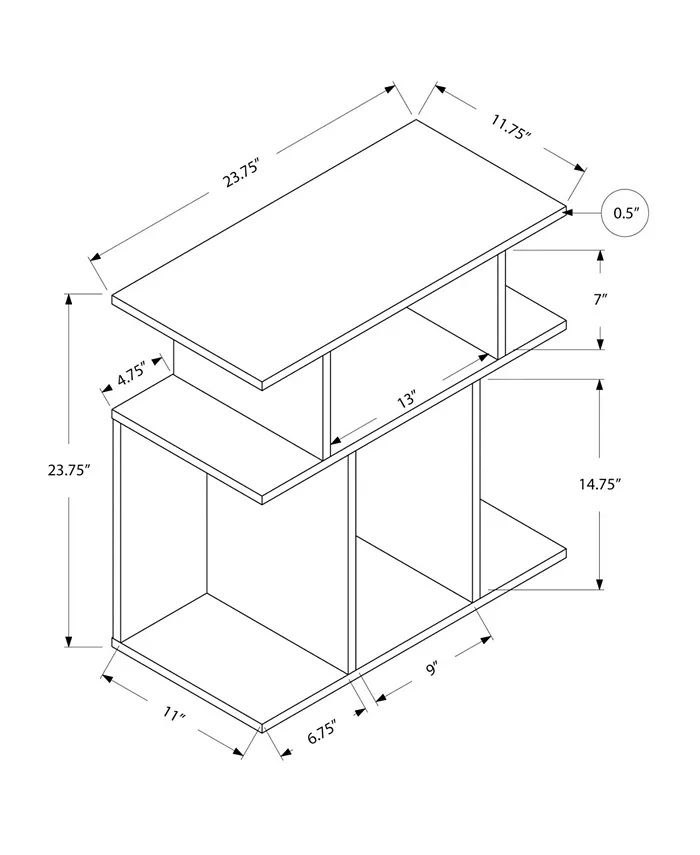 Monarch Specialties Accent Table - 24 H Top