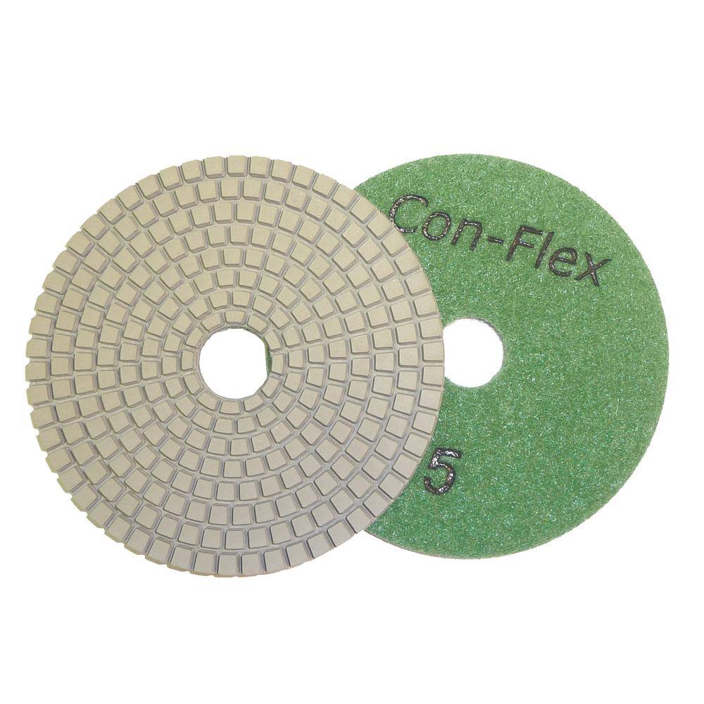 5 in. Con-Flex 5-Step Diamond Pads for Concrete Step 5 COFLX055