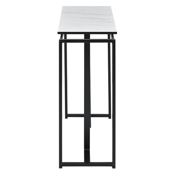 63'' Modern Console Table; Extra Long Entryway Table with Metal Frame for Entryway; Hallway; Living Room; Foyer; - 63