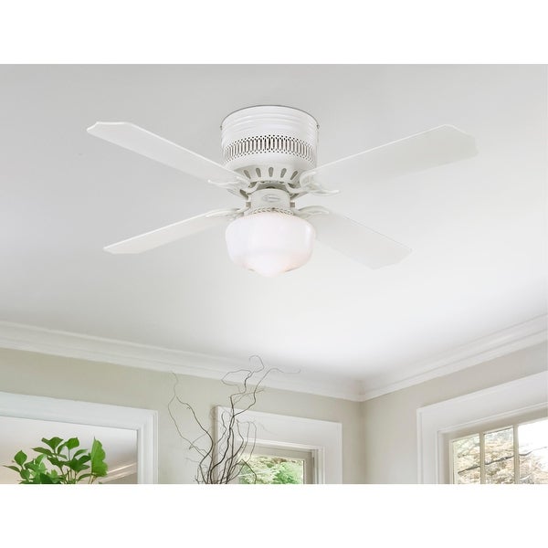 Westinghouse Lighting Casanova  42-Inch 4-Blade Indoor Ceiling Fan with LED Light and Opal Schoolhouse Glass Shopping - The Best Deals on Ceiling Fans | 39655596