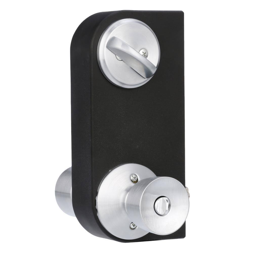 Schlage Bell Satin Chrome Single Cylinder Deadbolt and Keyed Entry Door Knob Combo Pack FB50N V BEL 626