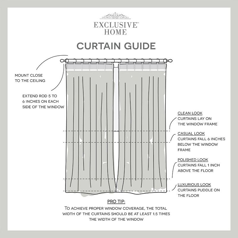 Exclusive Home Curtains Hawkins Sheer 2-pack Window Curtain Set