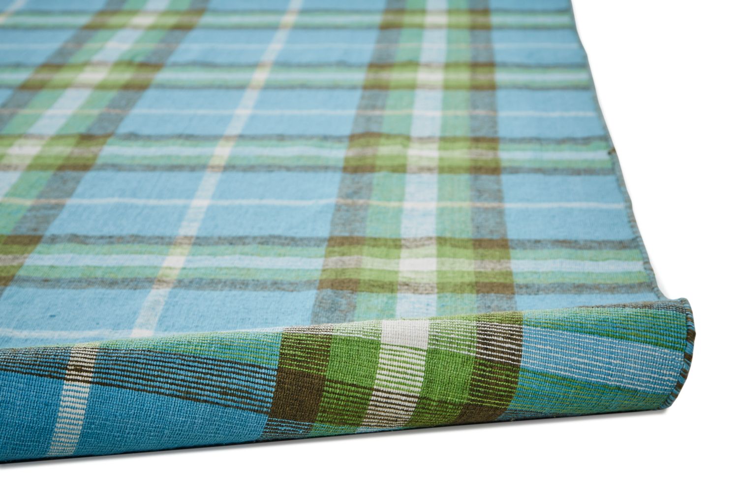 Jens Hand Woven Blue and Green Rug by BD Fine