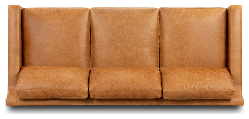 Poly and Bark Sorrento Leather Sofa   Midcentury   Sofas   by Edgemod Furniture  Houzz