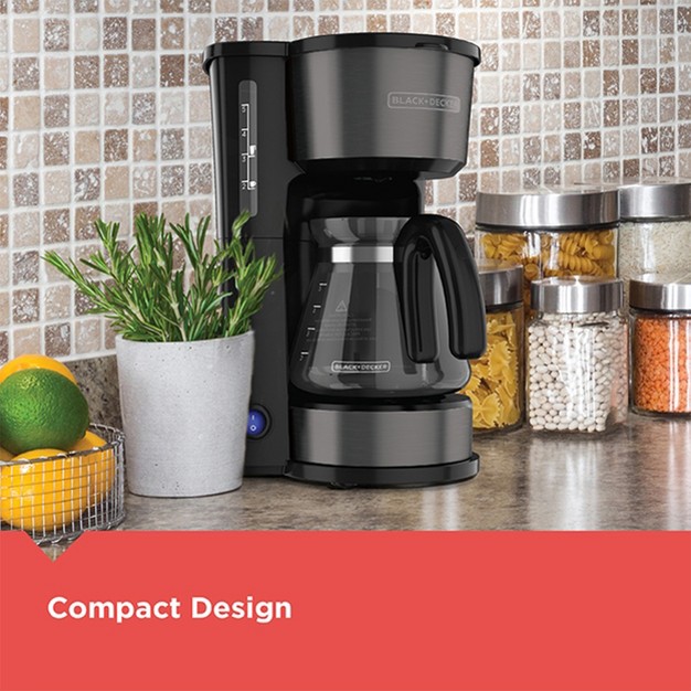 Black And Decker 4 in 1 Coffee Station 5 cup Coffee Maker In Stainless Steel Black