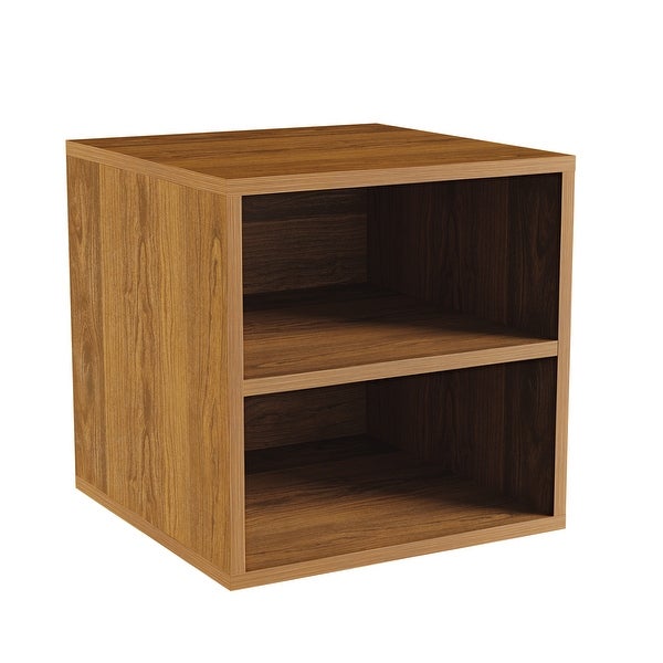 Hastings Home 2-Shelf Cube End Table - 15.75