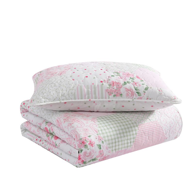 Laura Ashley Ellyn Pink Quilt Set