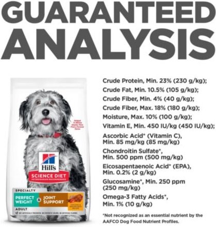 Hill's Science Diet Perfect Weight and Joint Support Chicken Flavored Adult Dry Dog Food