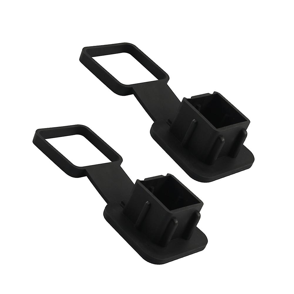 2pcs Rubber Tow Hook Cover Square Tow Hook Dust Plug Suitable For 2 Inch Receiving Tube Auto Parts Black