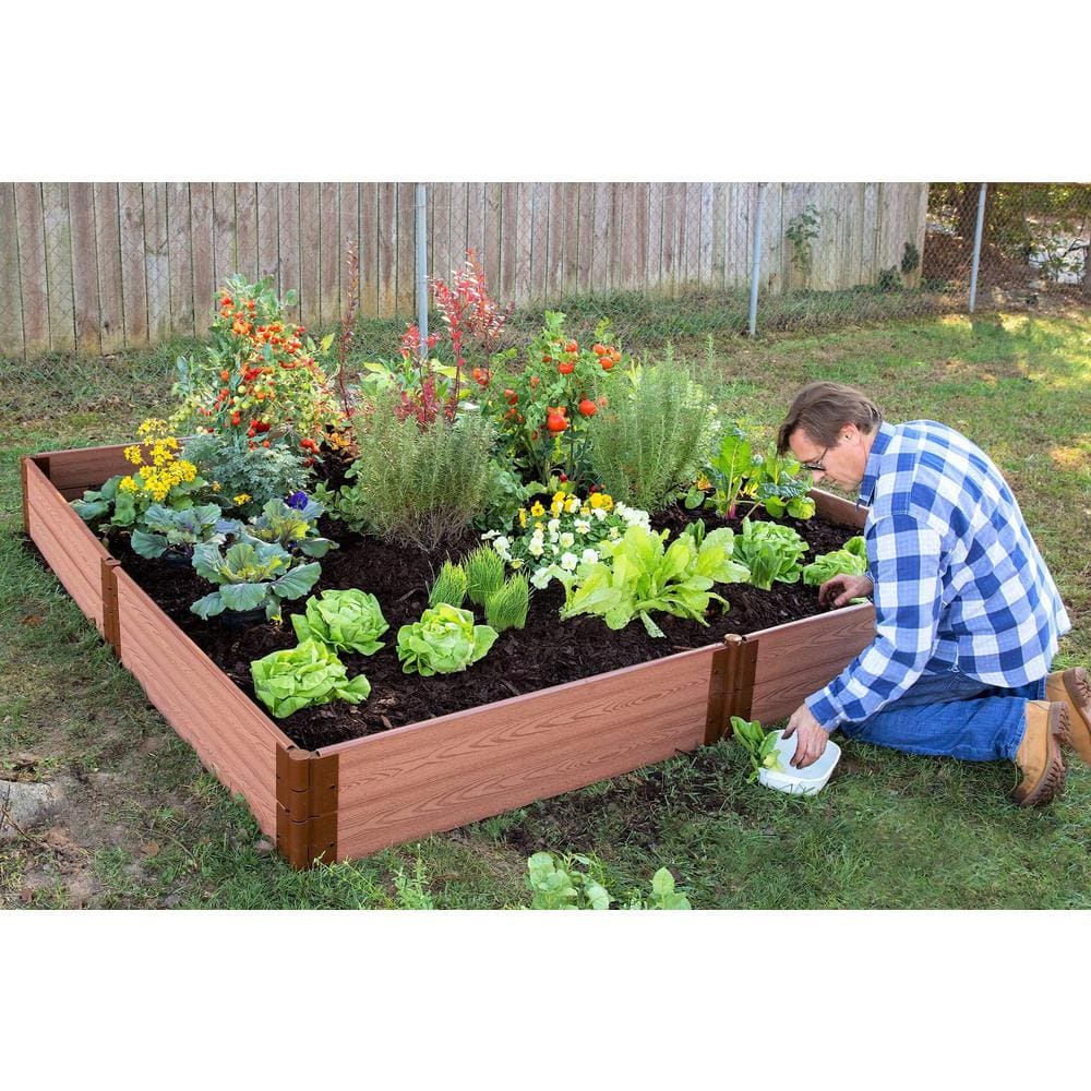 Frame It All Classic Sienna Raised Garden Bed 8' x 8' x 11