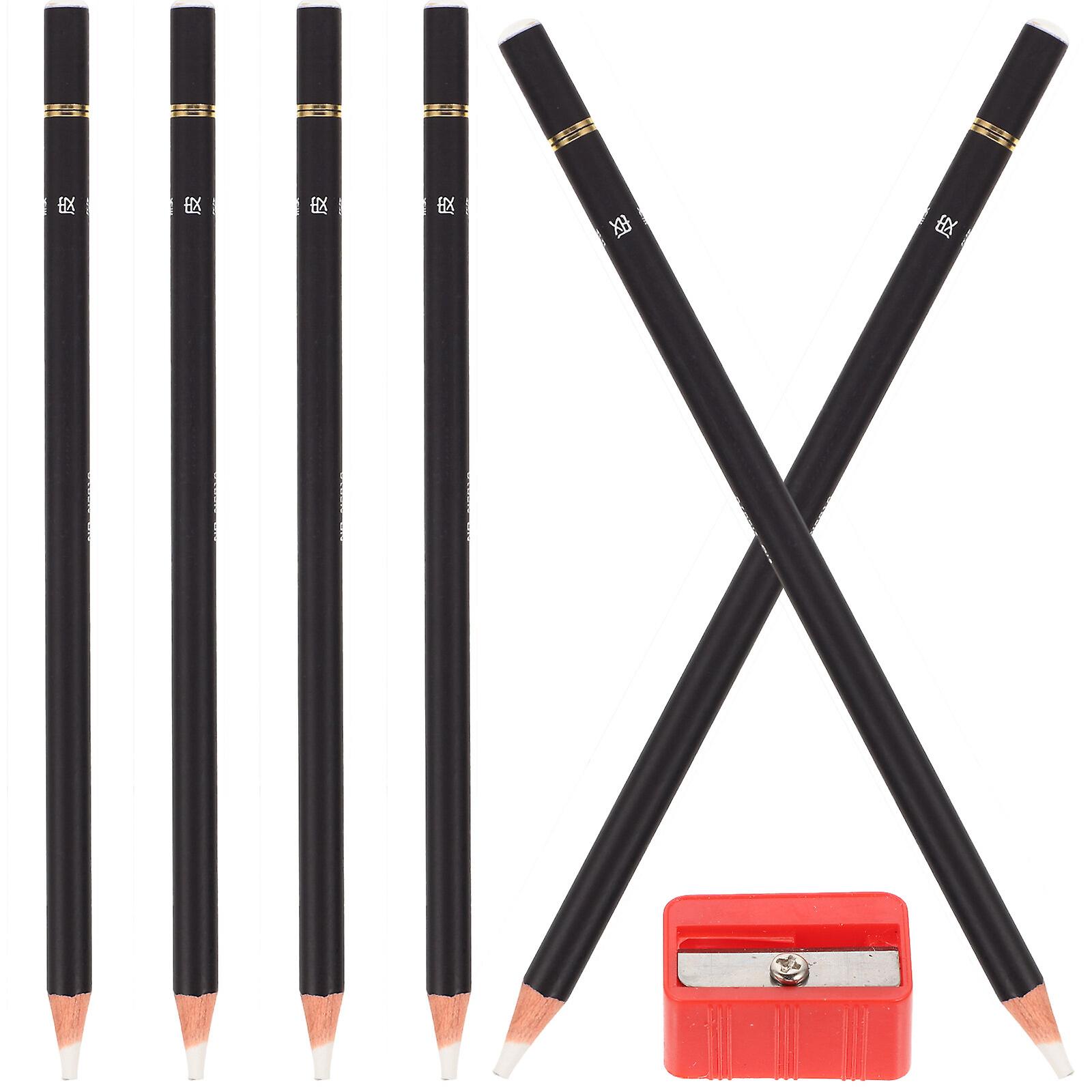 6pcs Rubber Pencil Painting Eraser Pen Highlight Eraser Pencil Rubber Pen With Sharpener For Student