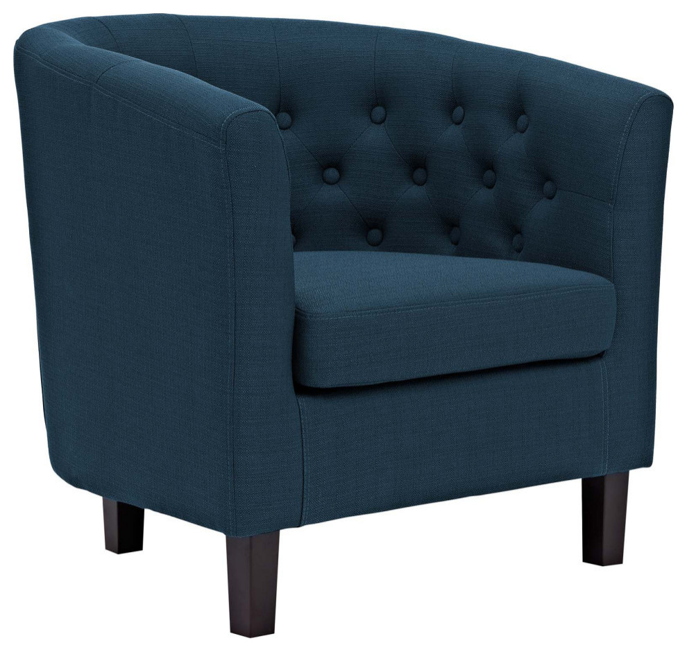 Zoey Azure Upholstered Fabric Armchair   Transitional   Armchairs And Accent Chairs   by V.S.D Furniture  Houzz