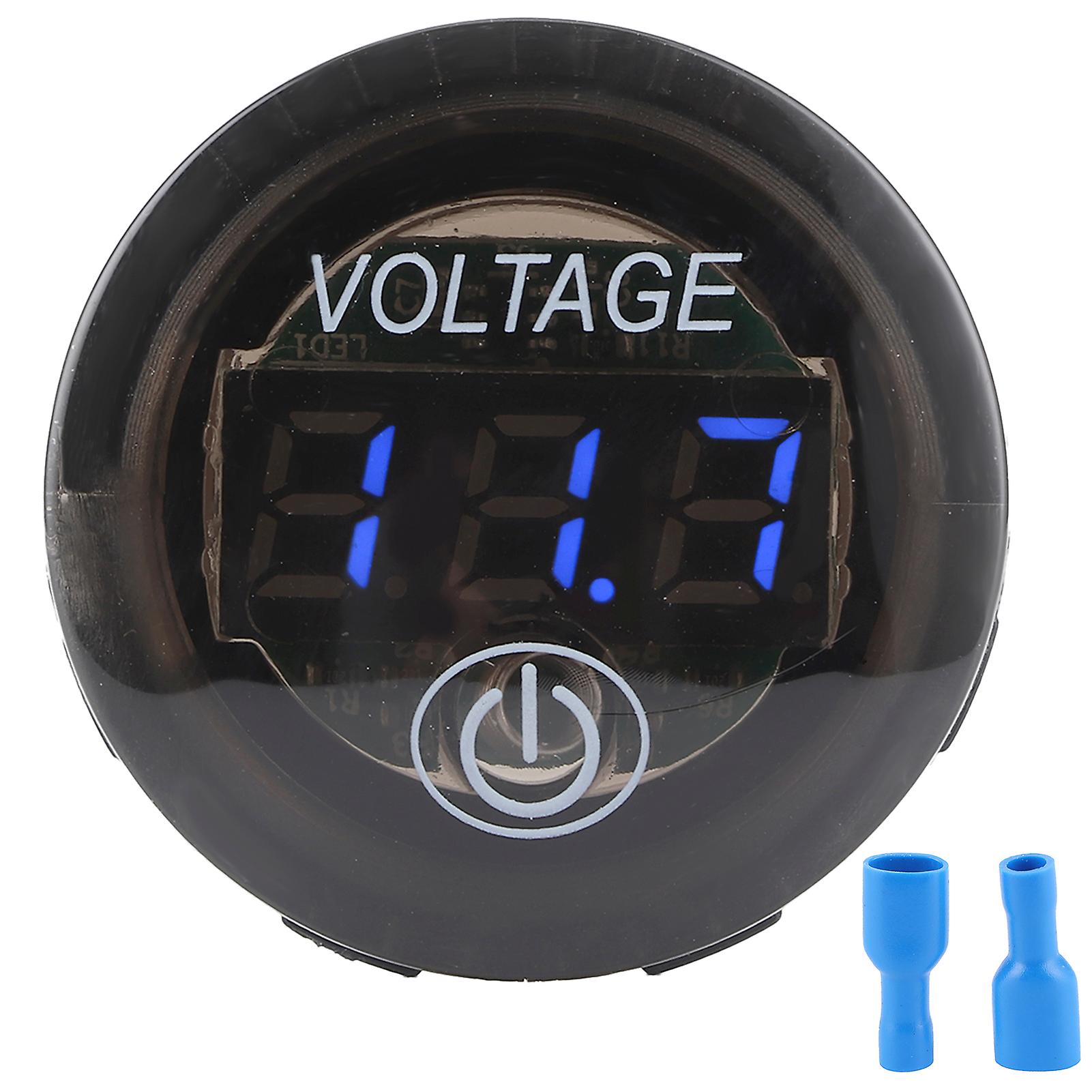 Universal Led Dc Digital Voltmeter Voltage Meter Car Battery Gauge 1224v W/ Touch Switchblue