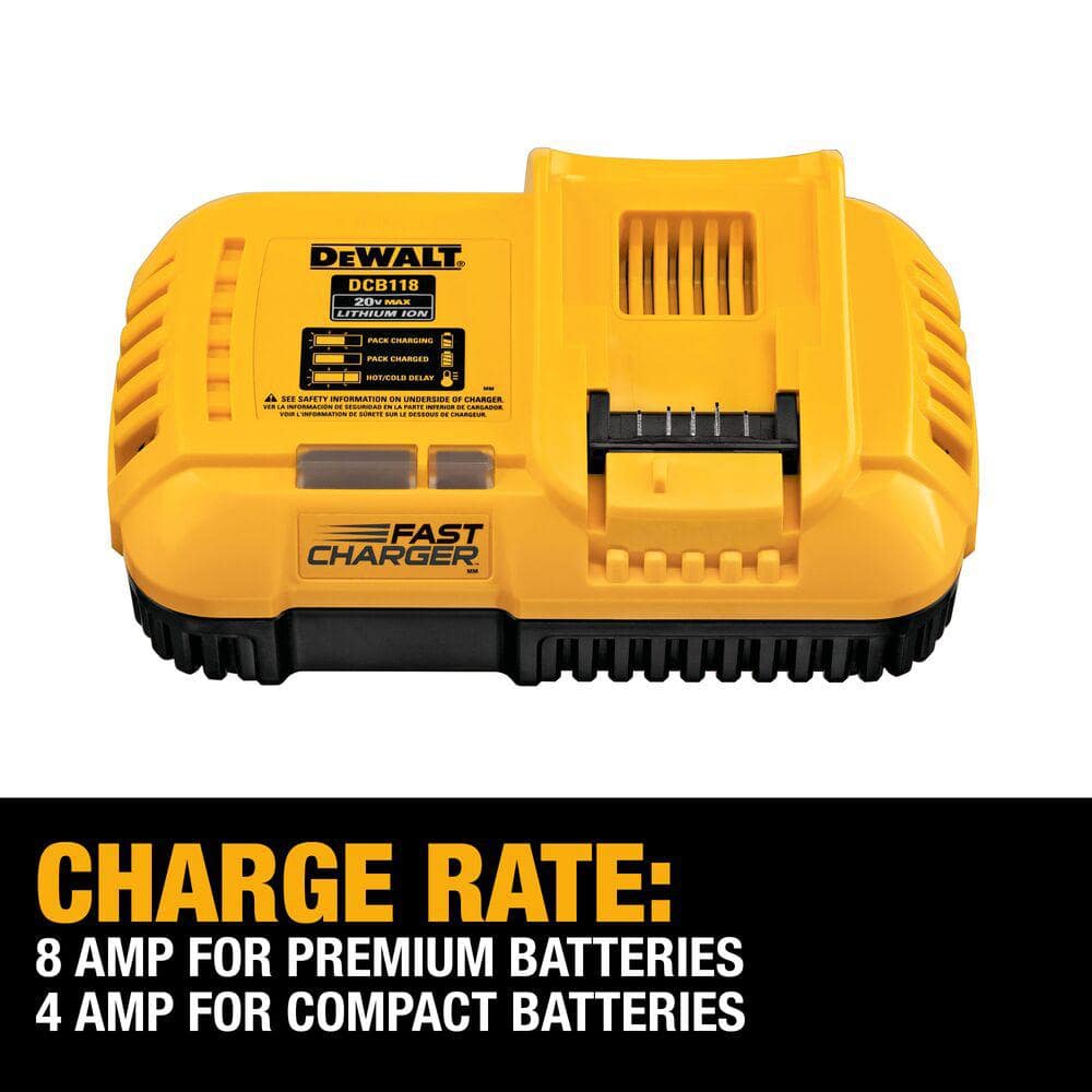 DEWALT 20V MAX Lithium-Ion Fan Cooled Fast Battery Charger DCB118