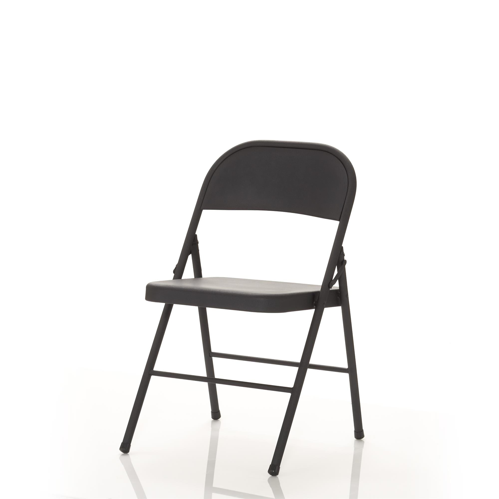 Mainstays Steel Folding Chair (4 Pack), Black