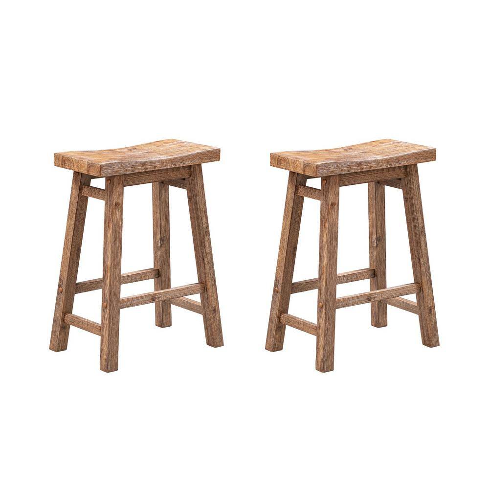 Boraam 47.25 in. Sonoma Pub Table with 1-Bench and 2-Stools in Driftwood Gray 75027