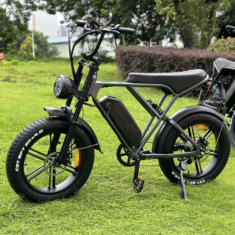 fatbike OUXI H9 ebike full front and rear suspension e bike 20 inches fat tire electric bike double battery 15ah electric ebike