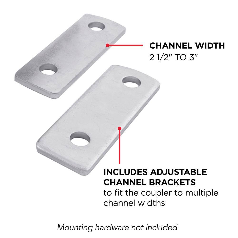 TowSmart Class 2 2 in. Ball Coupler with 2-12 in. to 3 in. Adjustable Collars 773