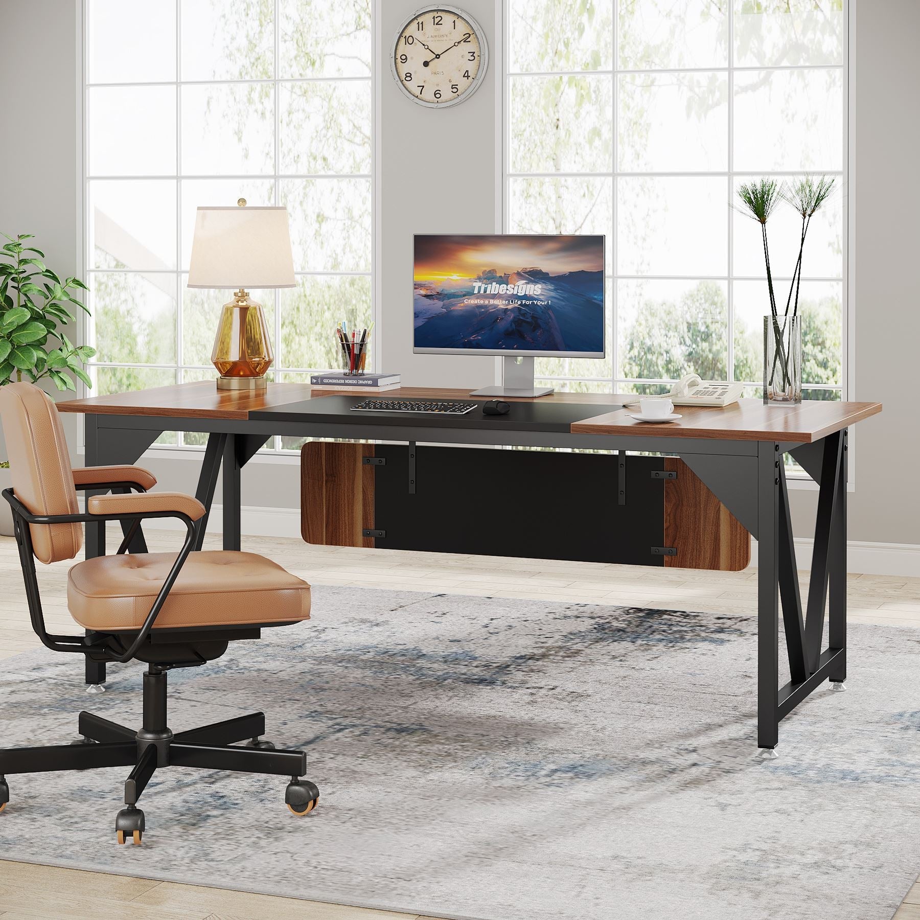 Large L-Shaped Desk, 70.8