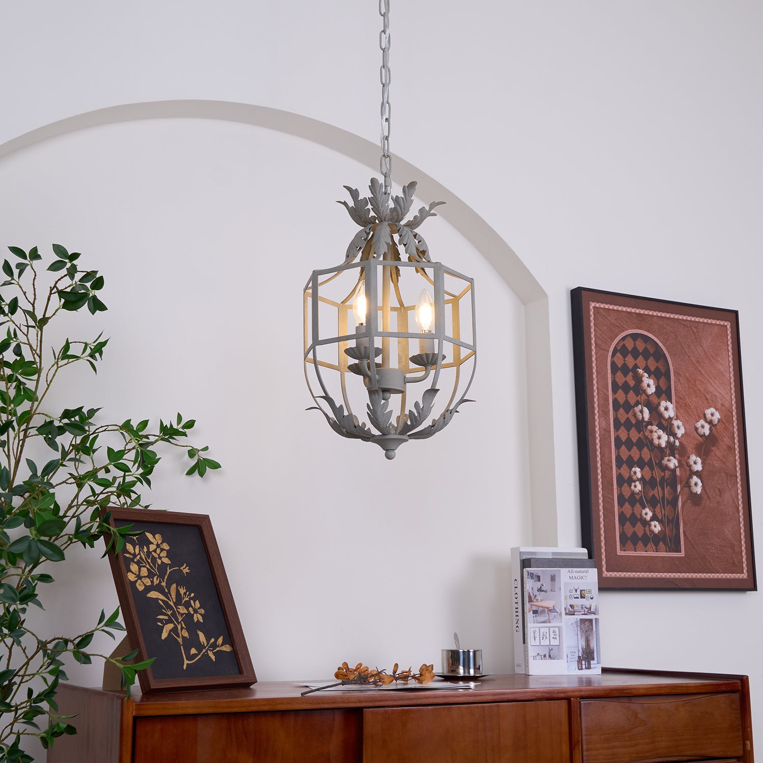 Lustre Retro Cage Chandelier