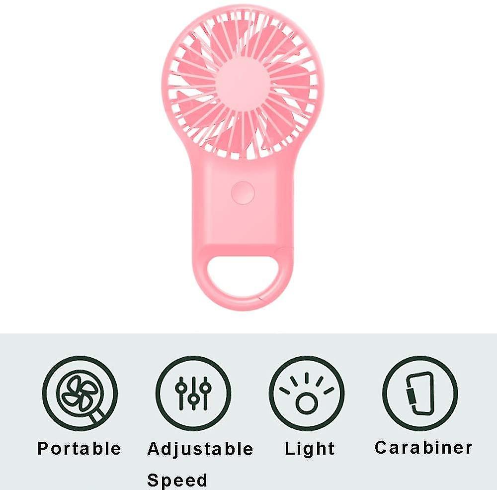 Mini Portable Handheld Fan， Battery Operated Pocket Usb Rechargeable Fan With 3 Speeds