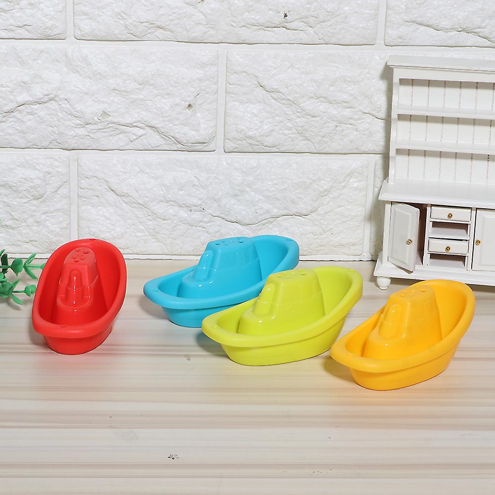 4pcs Bathroom Floating-ship Toy Children Bath Swimming Playing Boat Fun Educational Toyfloating Ship