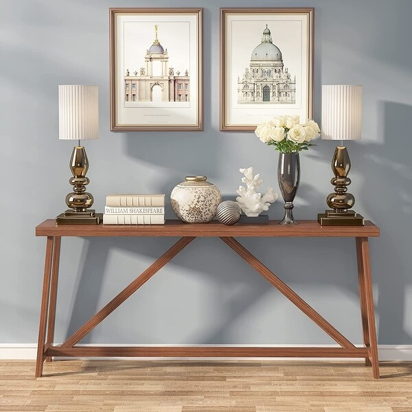 Wood Sofa Table Behind Couch， 70.9 Inch Long Entry Console Table