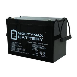 MIGHTY MAX BATTERY 12V 100Ah SLA Replacement Battery compatible with Interstate DCM0100 MAX3465010