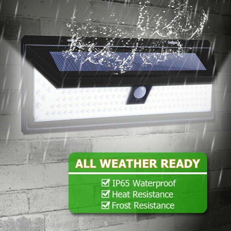 118LED Waterproof Solar Power PIR Motion Sensor Wall Light Garden Security Lamp Outdoor Garden Lighting