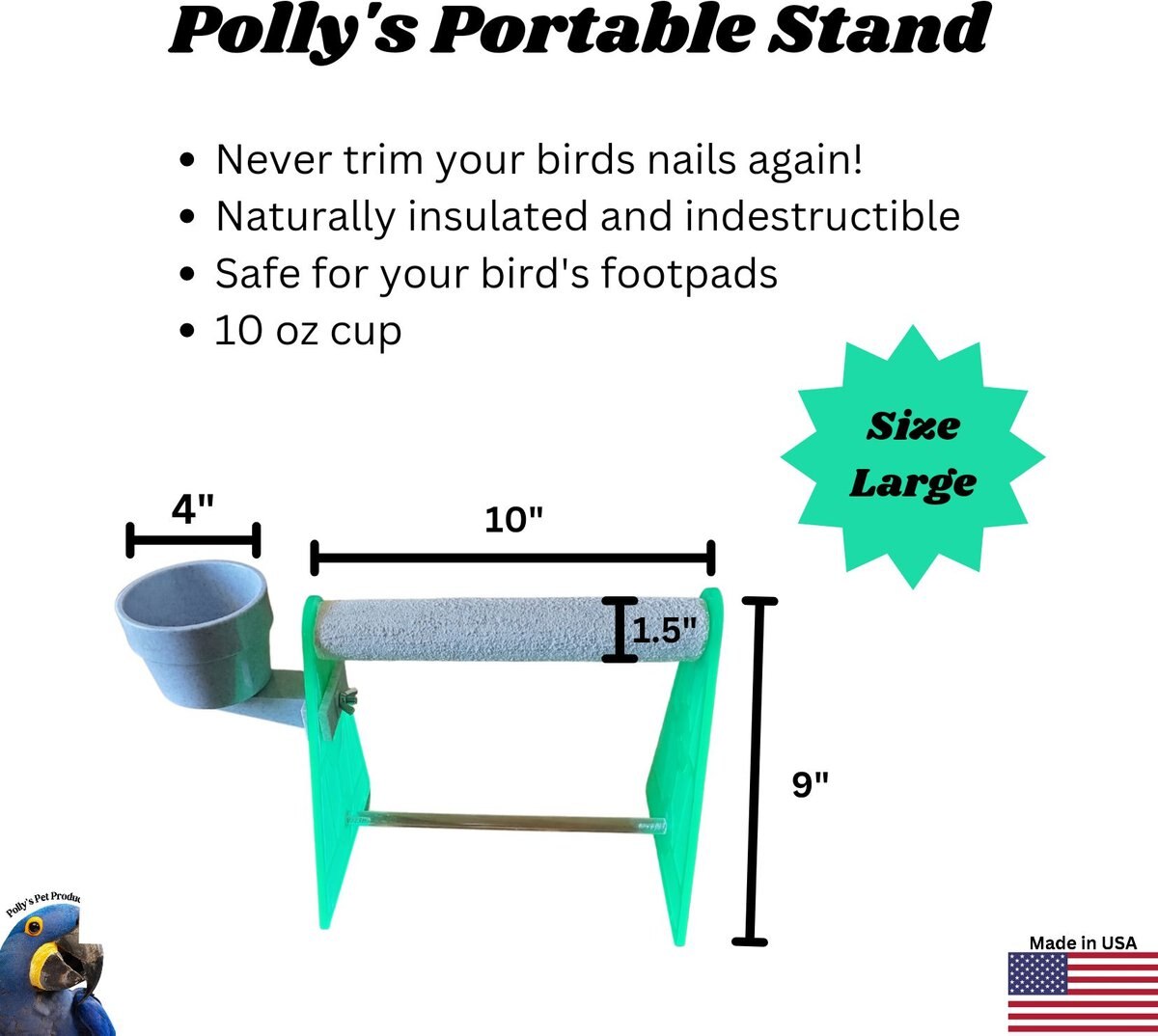 Polly's Pet Products Portable Bird Stand