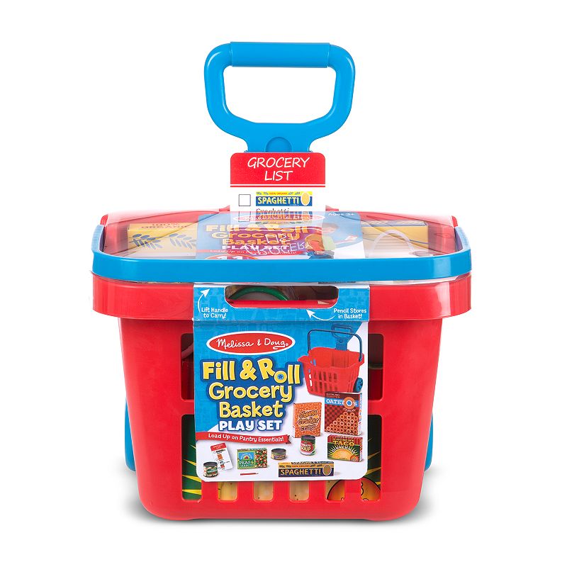 Melissa and Doug Fill and Roll Grocery Basket Play Set