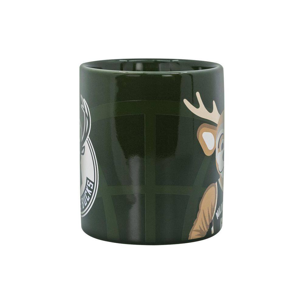 Uncanny Brands NBA MW Bucks Single-Cup Mascot 'Bango' Green Coffee Mug with Warmer for Your Drip Coffee Maker MW1-NBA-BUK-MAS