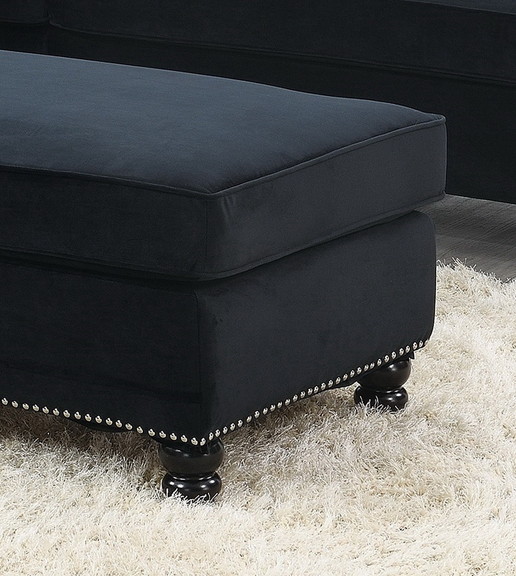 Living Room XL  Cocktail Ottoman Dark Coffee Leath...