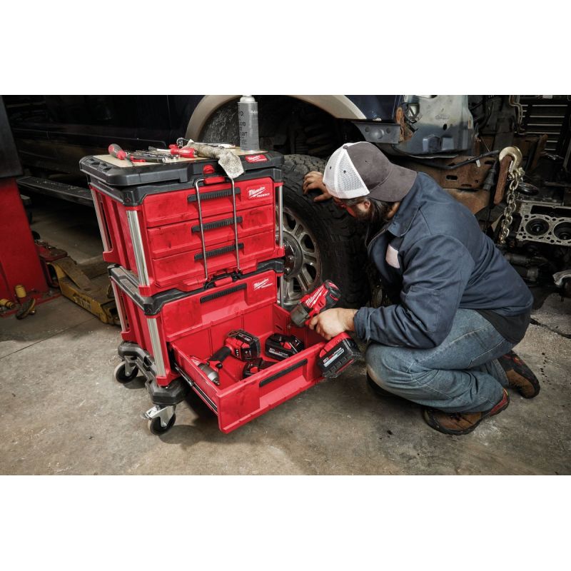 MW PACKOUT Toolbox with Drawers 50 Lb. Red Black