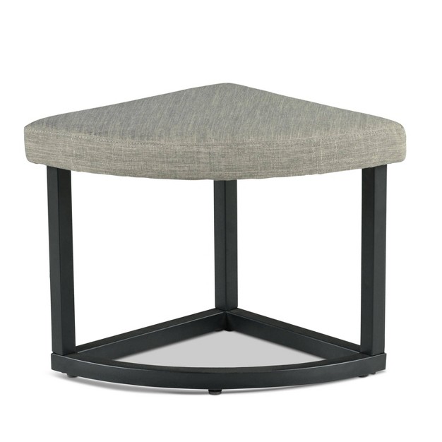 Set Of 5 Yukon Coffee Table With Stools And Fabric Seats Gray walnut Steve Silver Co