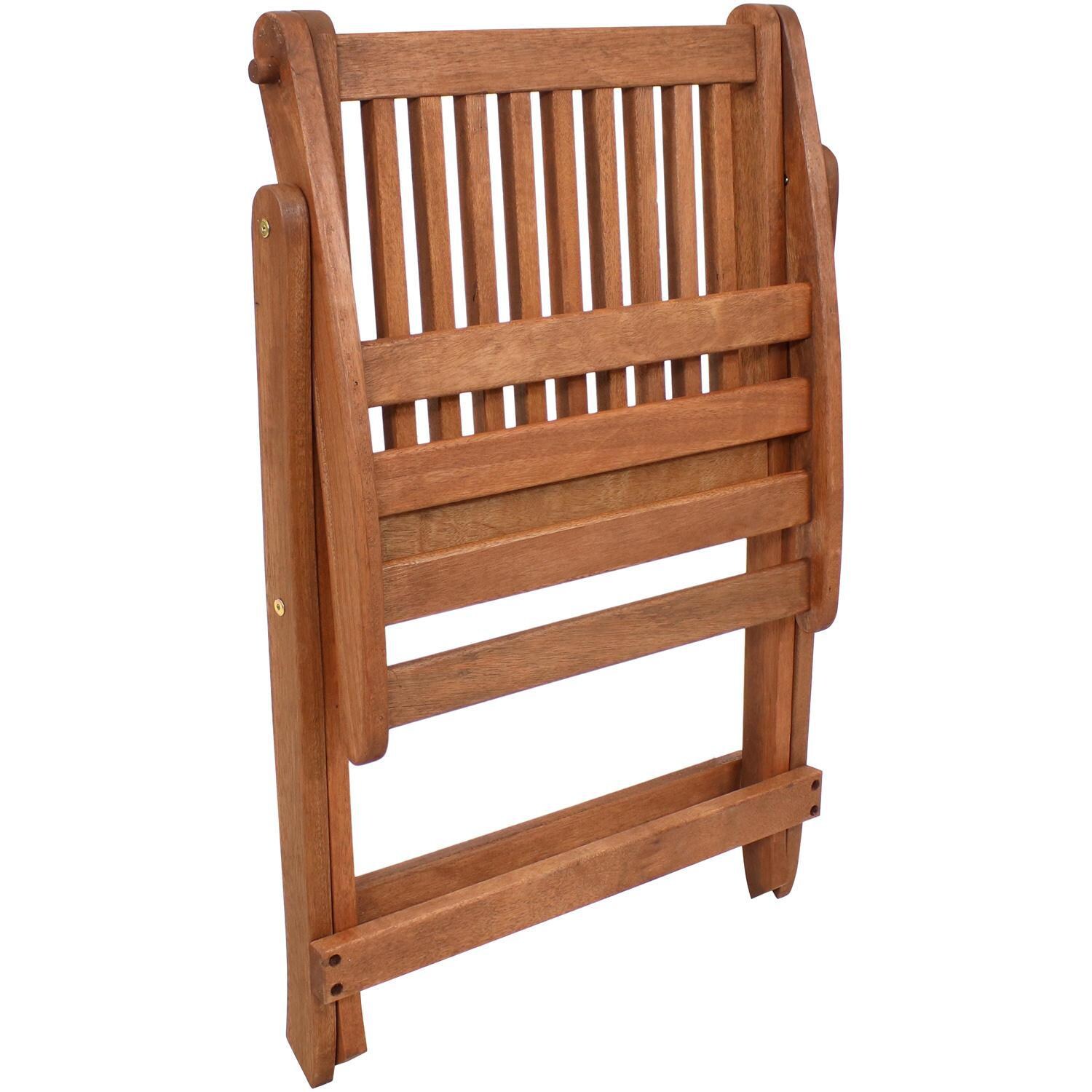 Ultimate Patio Meranti Wood Outdoor Folding Bistro Chair