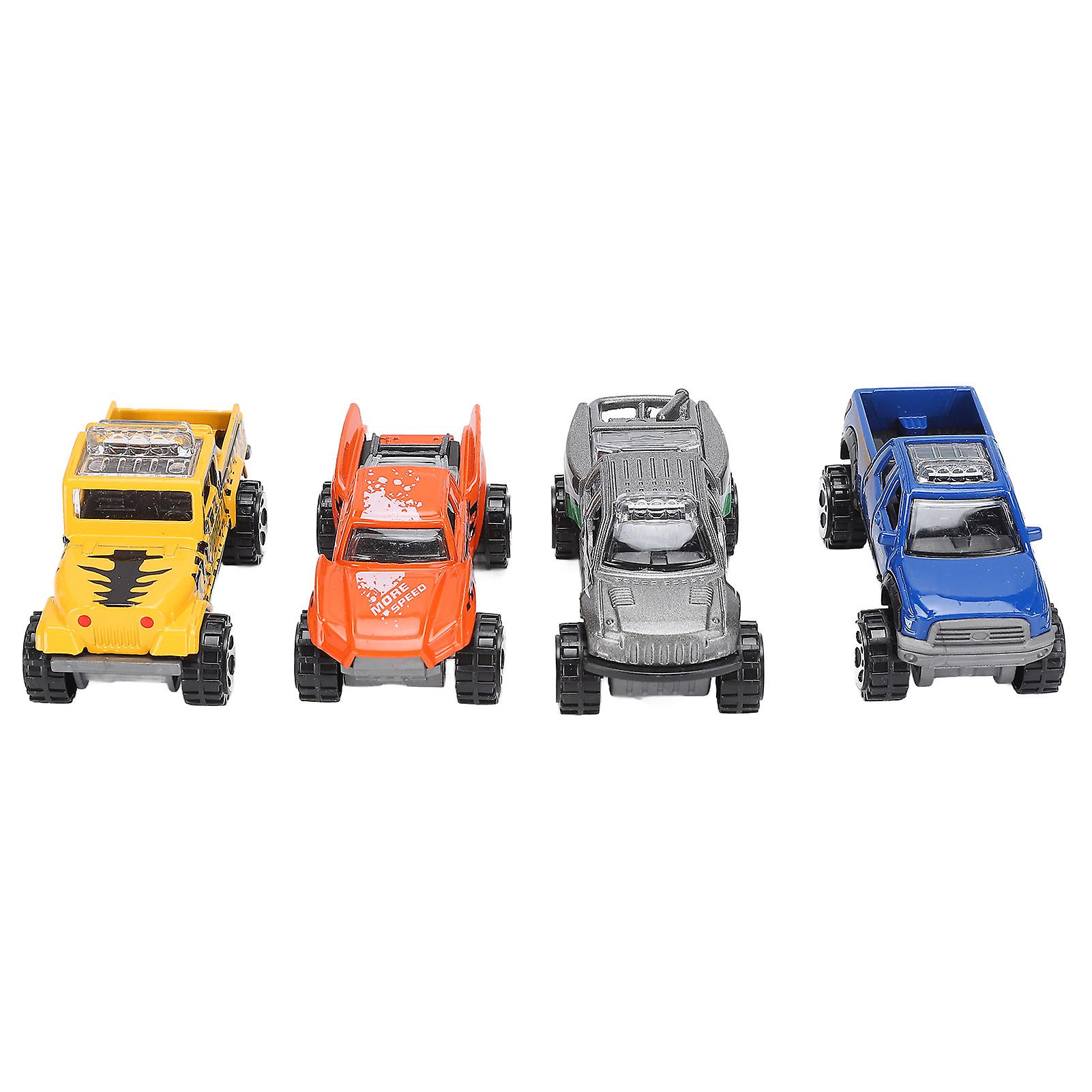 4pcs Off Road Vehicle Model Simulated Graffiti Alloy 1/64 Scaled Pickup Racing Car Toy For 3 Years Old Abovetype C