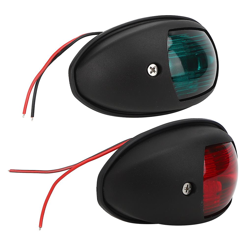 1pair Portable Durable Yacht Navigation Light 1030v Wide Pressure Shipping Signal Lampblack