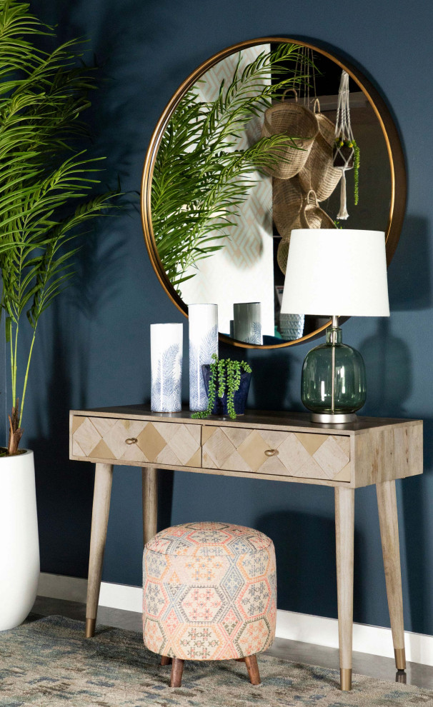 Alyssum Rectangular Storage Console Table Natural   Modern   Console Tables   by Modon  Houzz