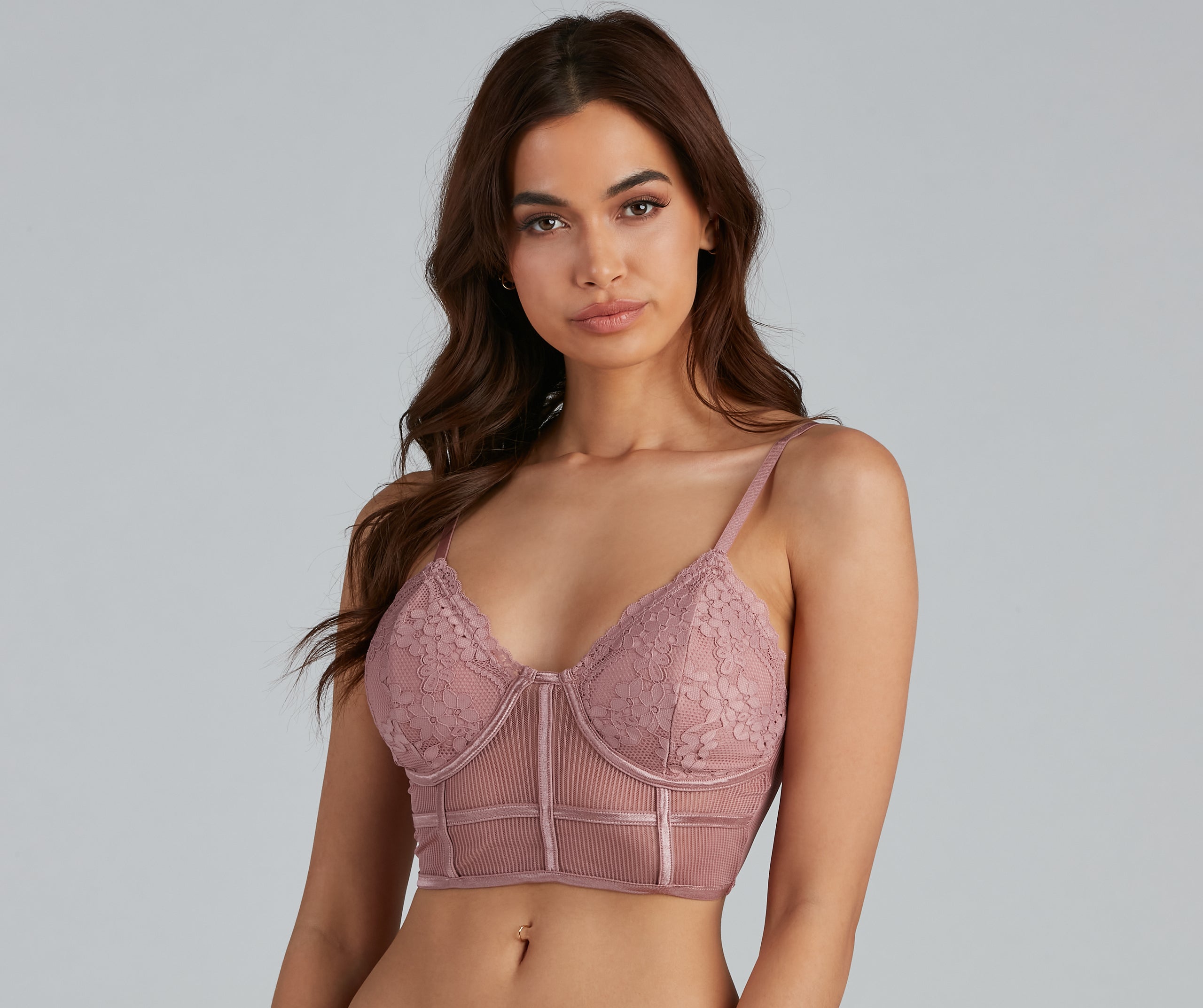 CLEARANCE - Sultry Lace Glam Longline Bralette