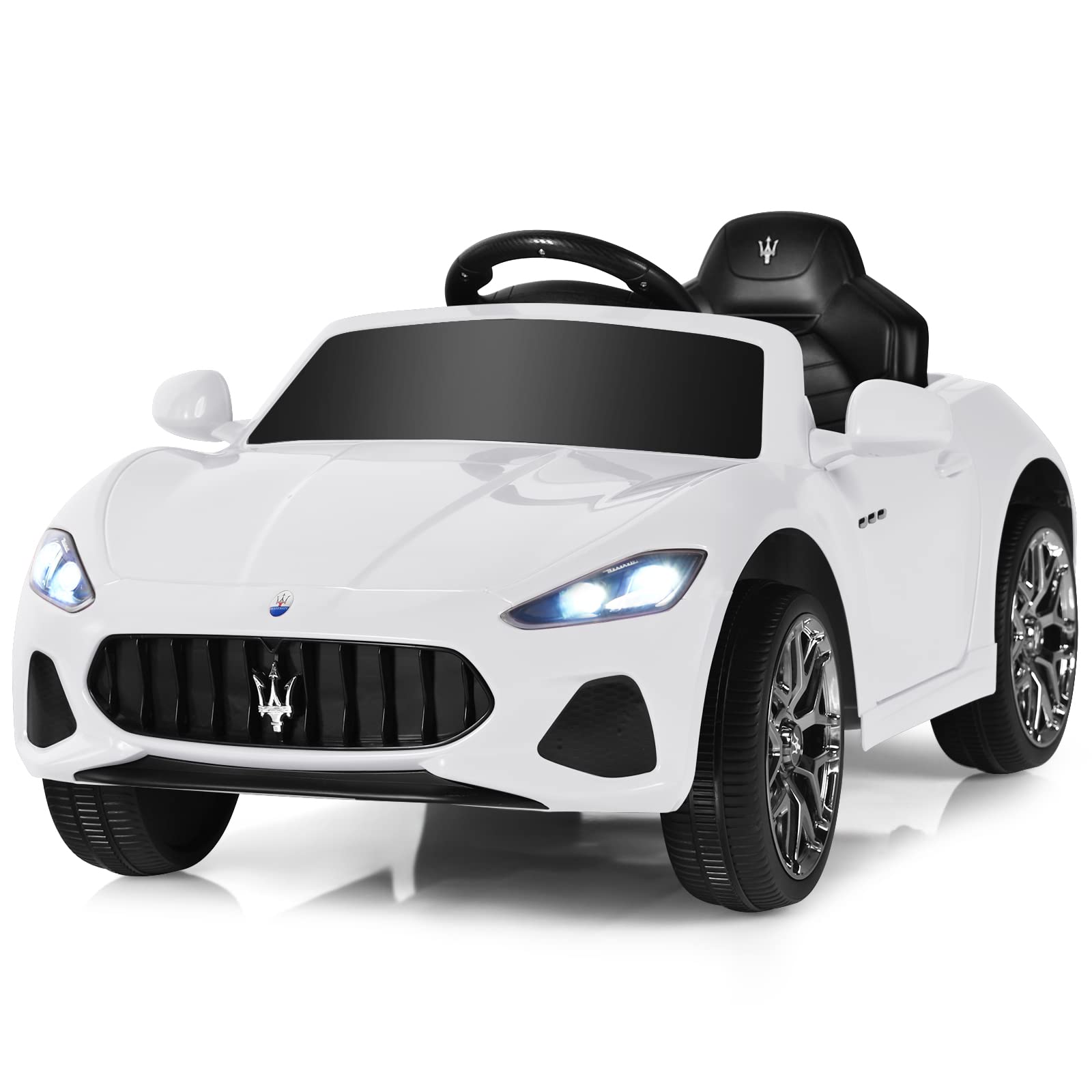 Costzon Ride on Car, 12V Licensed Maserati GranCabio Battery Powered Vehicle w/ Remote Control, Spring Suspension