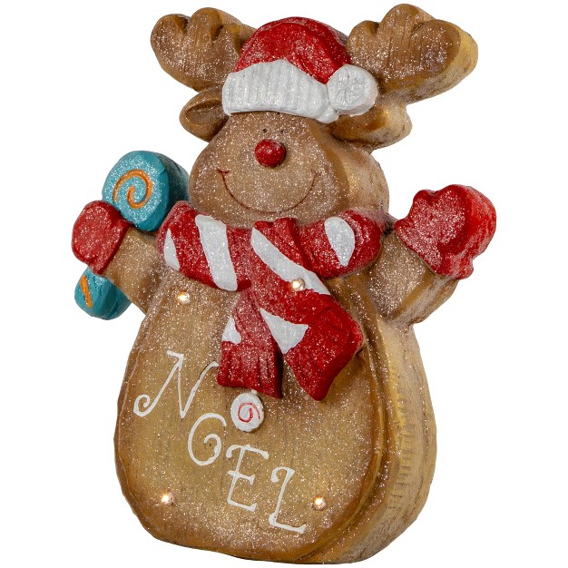 Led Lighted Noel Gingerbread Reindeer Christmas Decoration