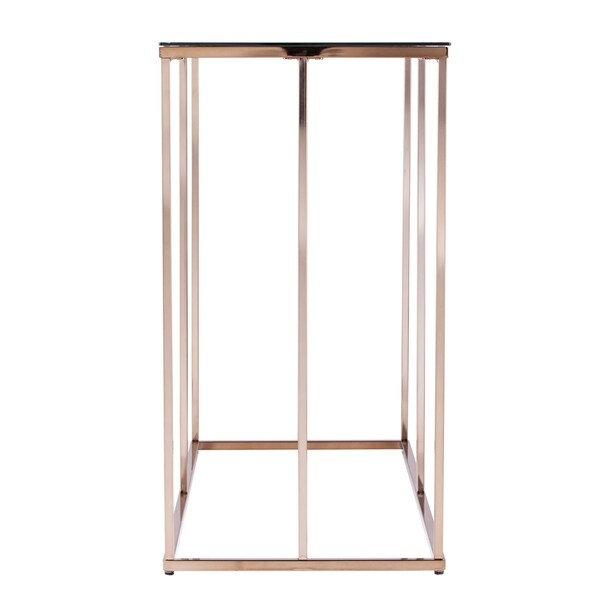 SEI Furniture Nindel Contemporary Champagne Metal Console Table