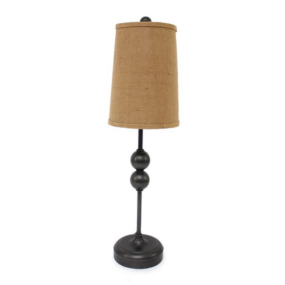 Benjara BM217233 Metal Spindle Design Table Lamp w...