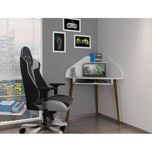 Bradley 2-Piece Cubicle Section Desk White