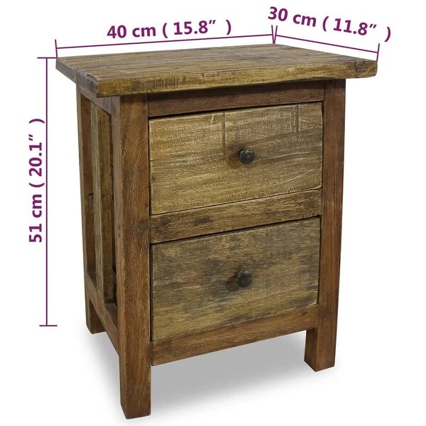 Nightstand Home Bedroom Furniture Wooden Vintage Bedside Storage Table Cabinet Telephone Stand OrganizerSolid - - 37636988