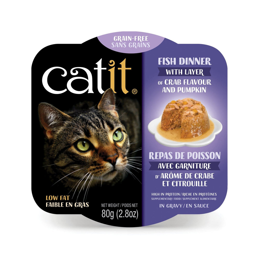 Catit Fish Dinner with Crab Flavor and Pumpkin Grain Free Wet Cat Food