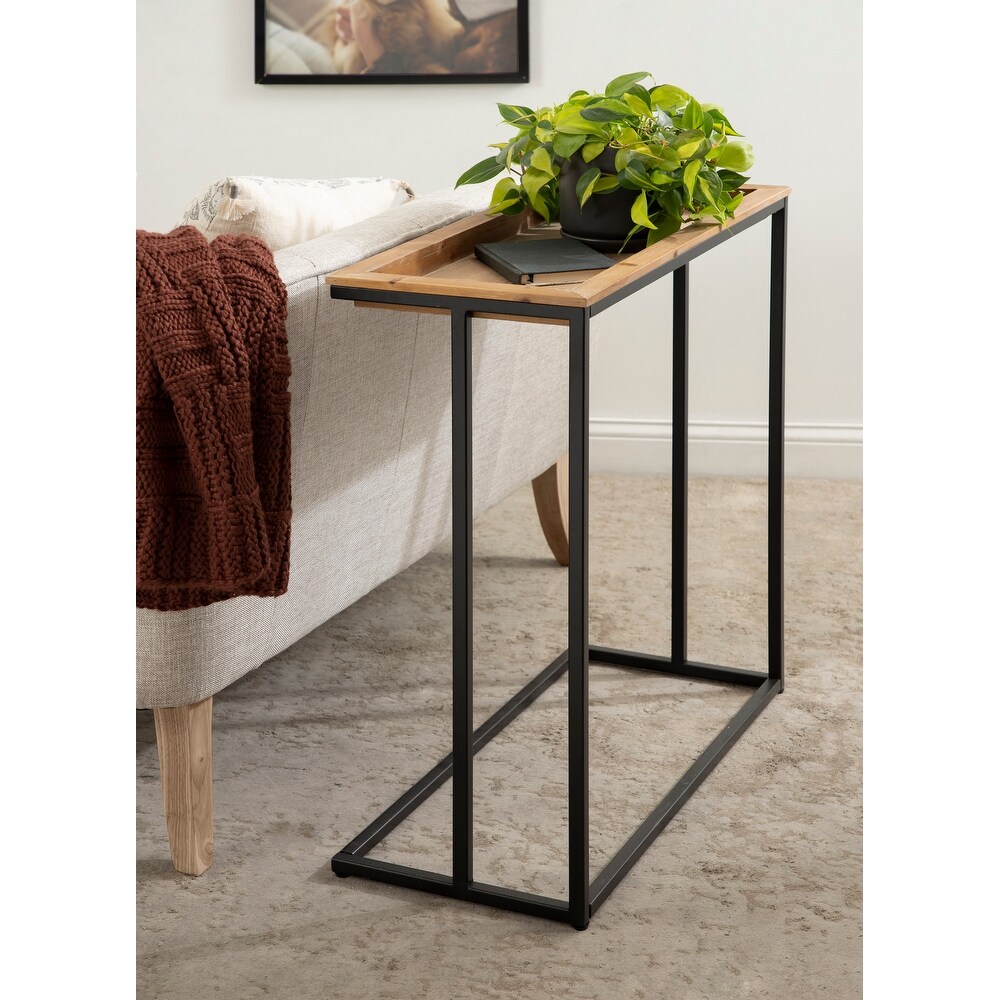 Kate and Laurel Lockridge Wood and Metal Console Table   28x13x31